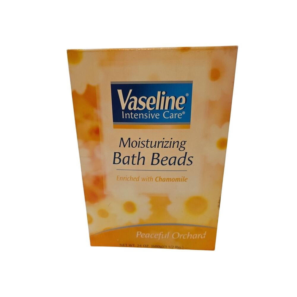 New VASELINE Peaceful Orchard with Chamomile Intensive Care Bath Beads 24 oz